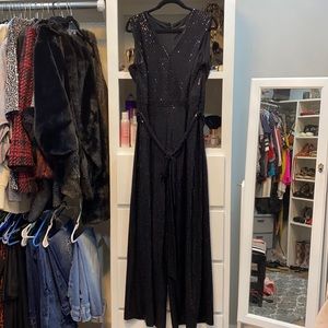 Black sequins jumpsuit